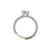 Bague solitaire 1.55 carat or blanc diamant rond Patrizia